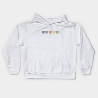 Rainbow Hearts Kids Hoodie